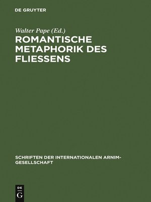 cover image of Romantische Metaphorik des Fließens